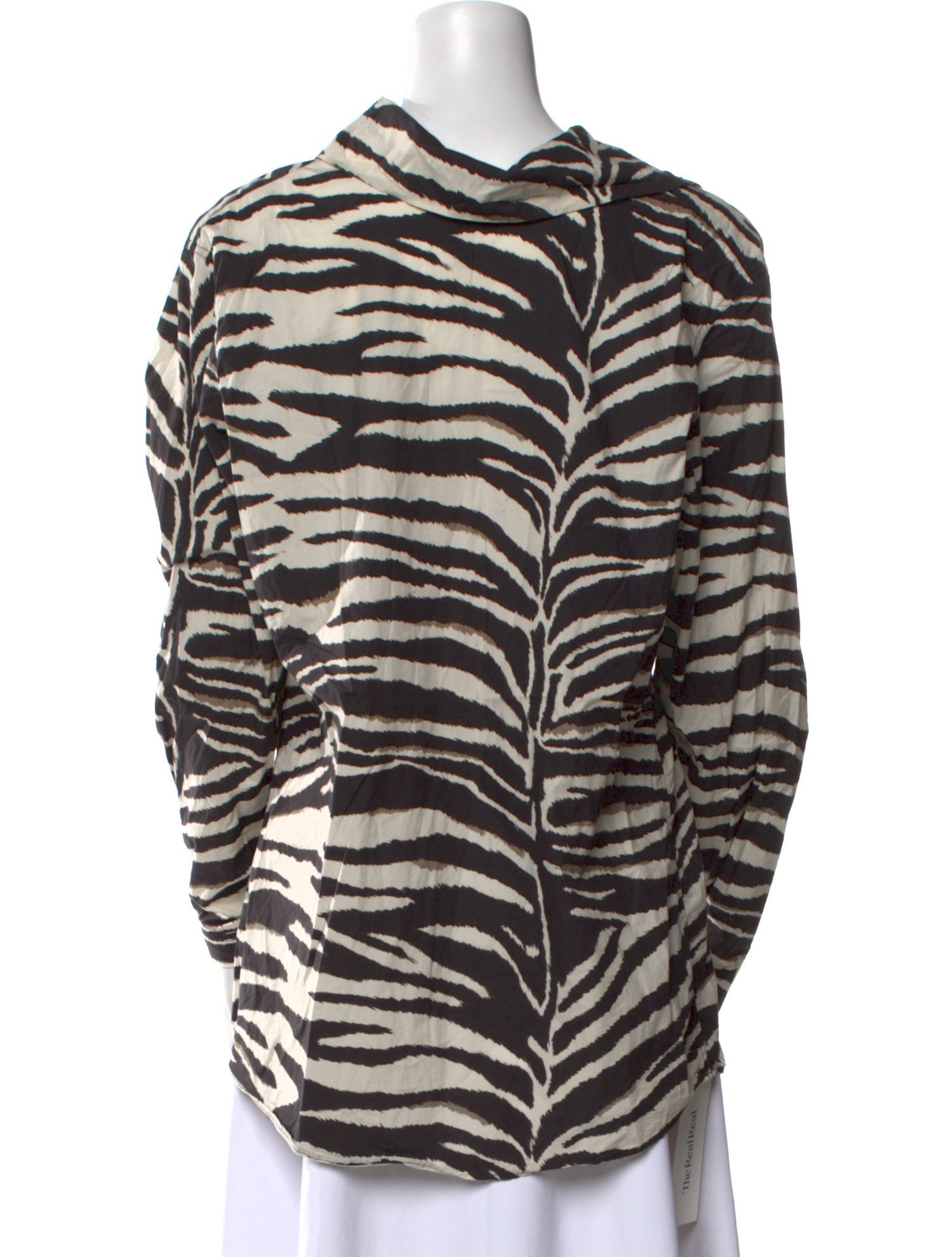Dries Van Noten Animal Print Long Sleeve Button-Up Top